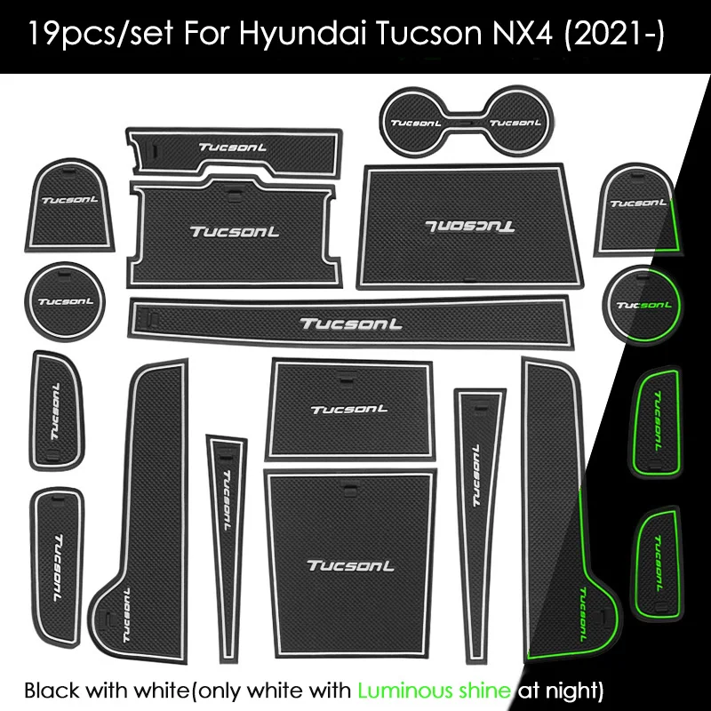 For Hyundai Tucson NX4 TL MK3 2015-2022 Car Accessories Interior Door Groove Pad Non-Slip Anti-dirty Gate Slot Mat Car Sticker