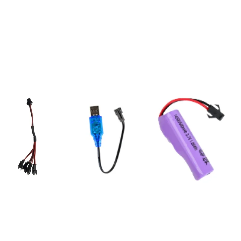 1:24 Q208 RC Auto Ersatzteile Batterie 14500/3,7 V 500 mA Lithium Batterie USB Ladekabel und 4-in-1 Ladekabel Zubehör