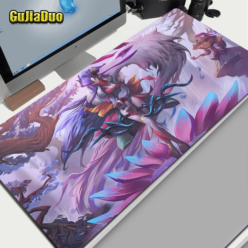 Kindred League of Legends-alfombrilla de ratón extragrande para Gamer, Laotop tapete de escritorio, accesorios para juegos Hoom, Kawaii XL, alfombrilla de mesa para PC, 40x90