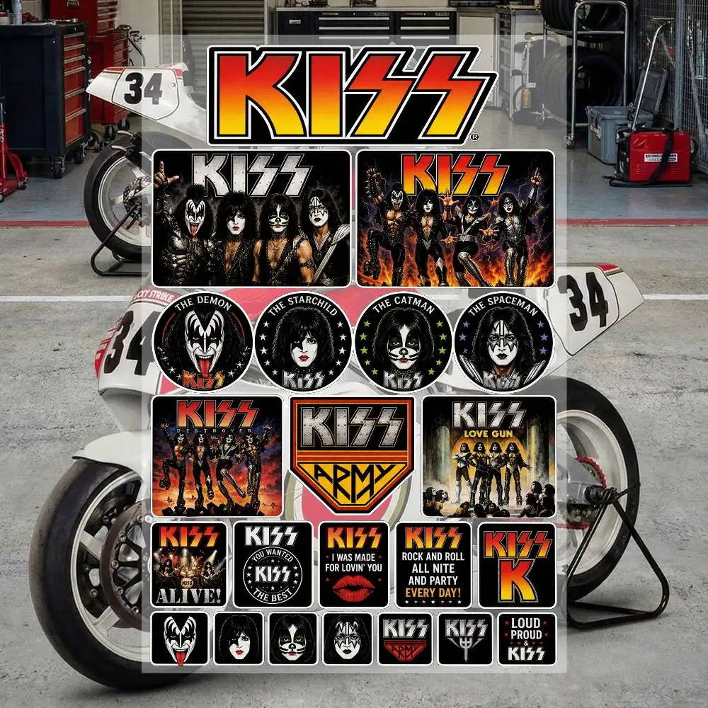 K-I-ss Aesthetic Graffiti Stickers Waterproof PVC Decals for Car Motorcycle Skateboard Helmet Notebook