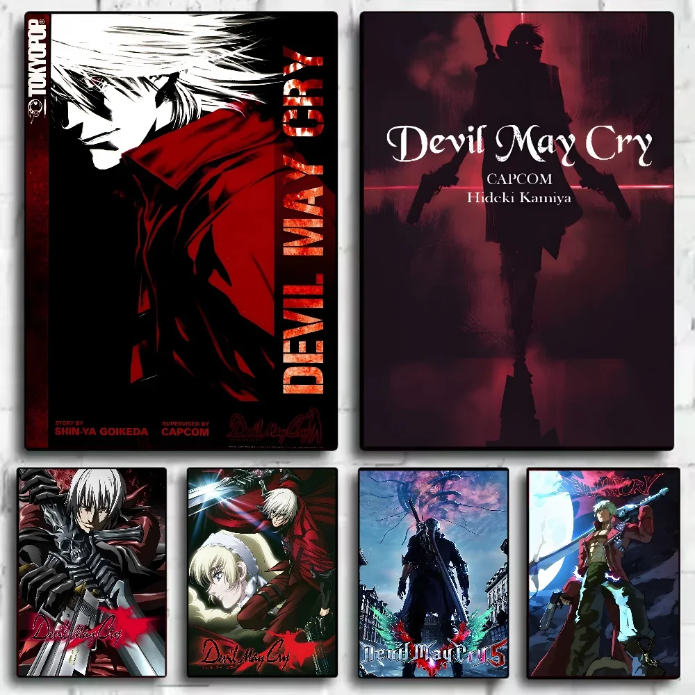 Classic Game D-Devil May Cry-S Poster Minimalist Aesthetics Print Canvas Painting for Living Room Modern Home Decor