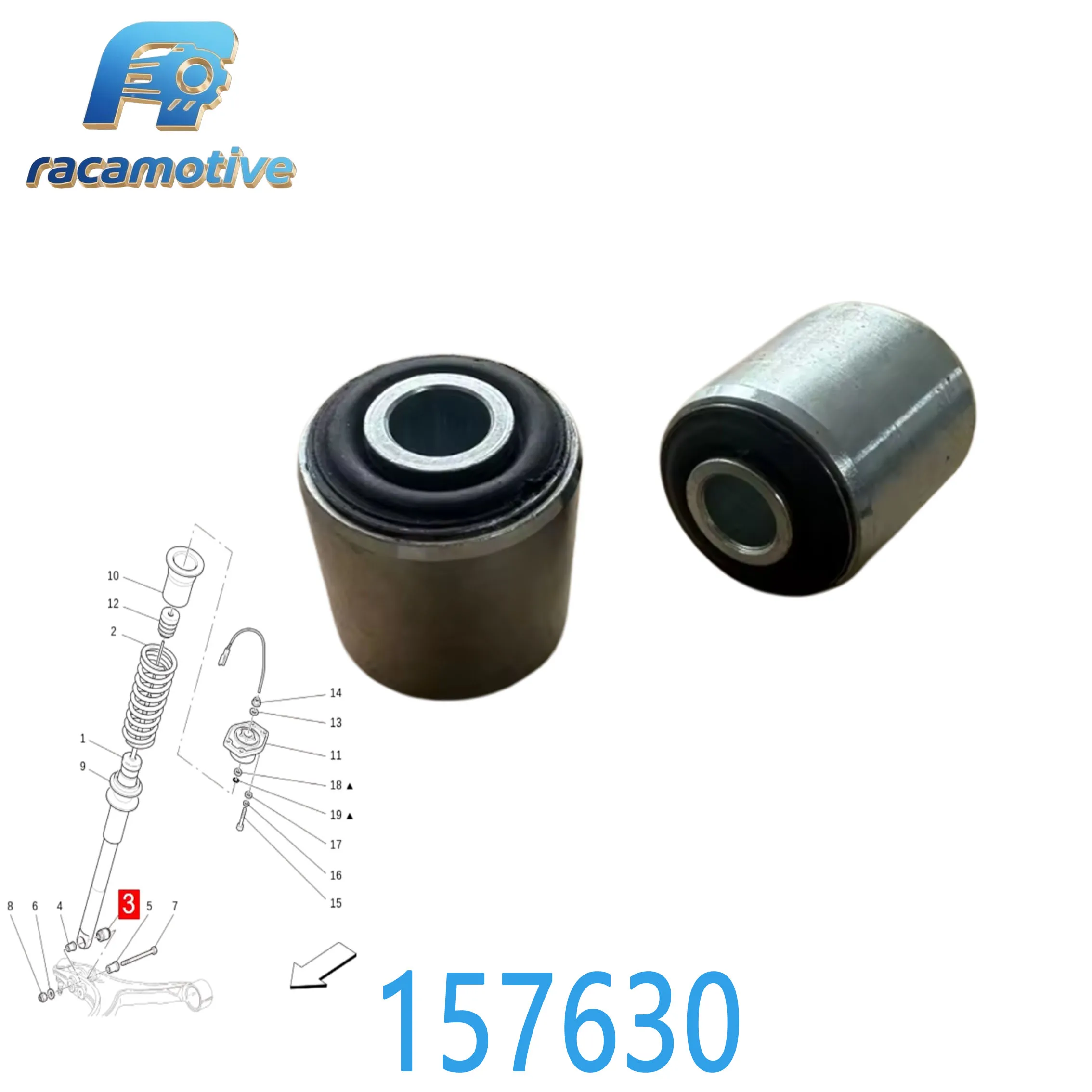 157630  for Ferrari 458/488/599/F430 Maserati GRAN TURISMO M145, GRANCABRIO M145, Quattroporte M139 shock absorber ball joint.