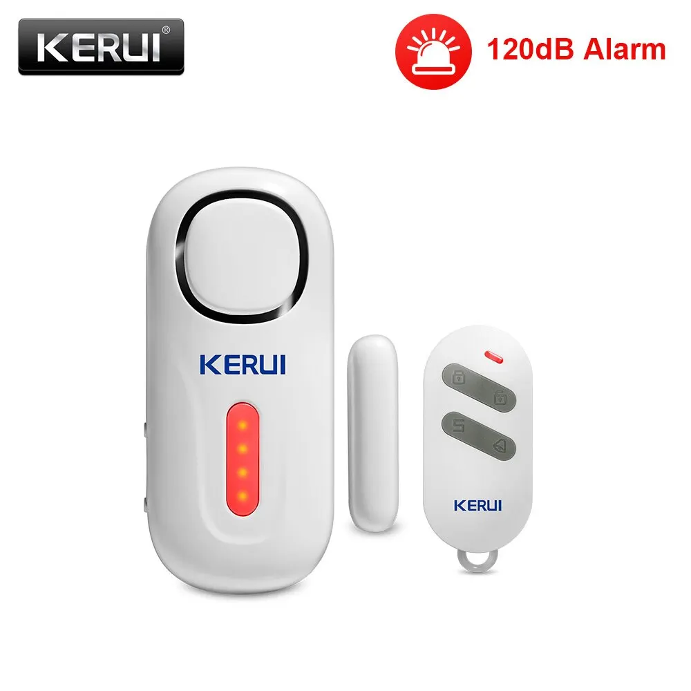 KERUI 120DB Wireless Door/Window Entry Security Burglar Sensor Alarm Magnetic Smart Home Garage System Remote Control Led Light