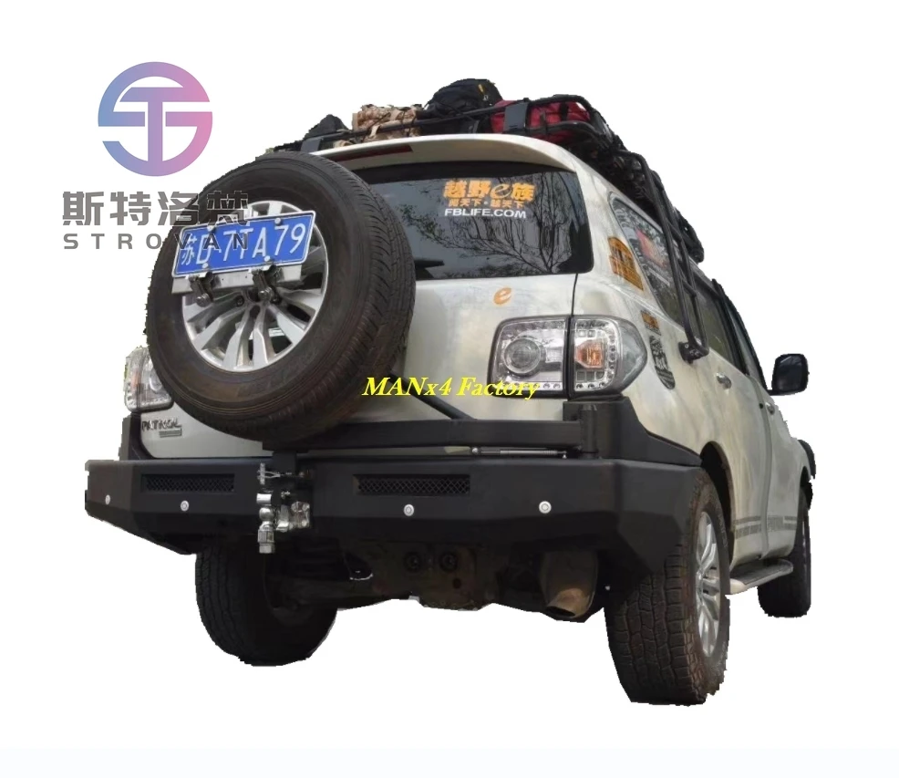 

STLF MANx4 Steel 4x4 Rear Bumper With Spare Tyre Bracket for Patrol Y62 Armada