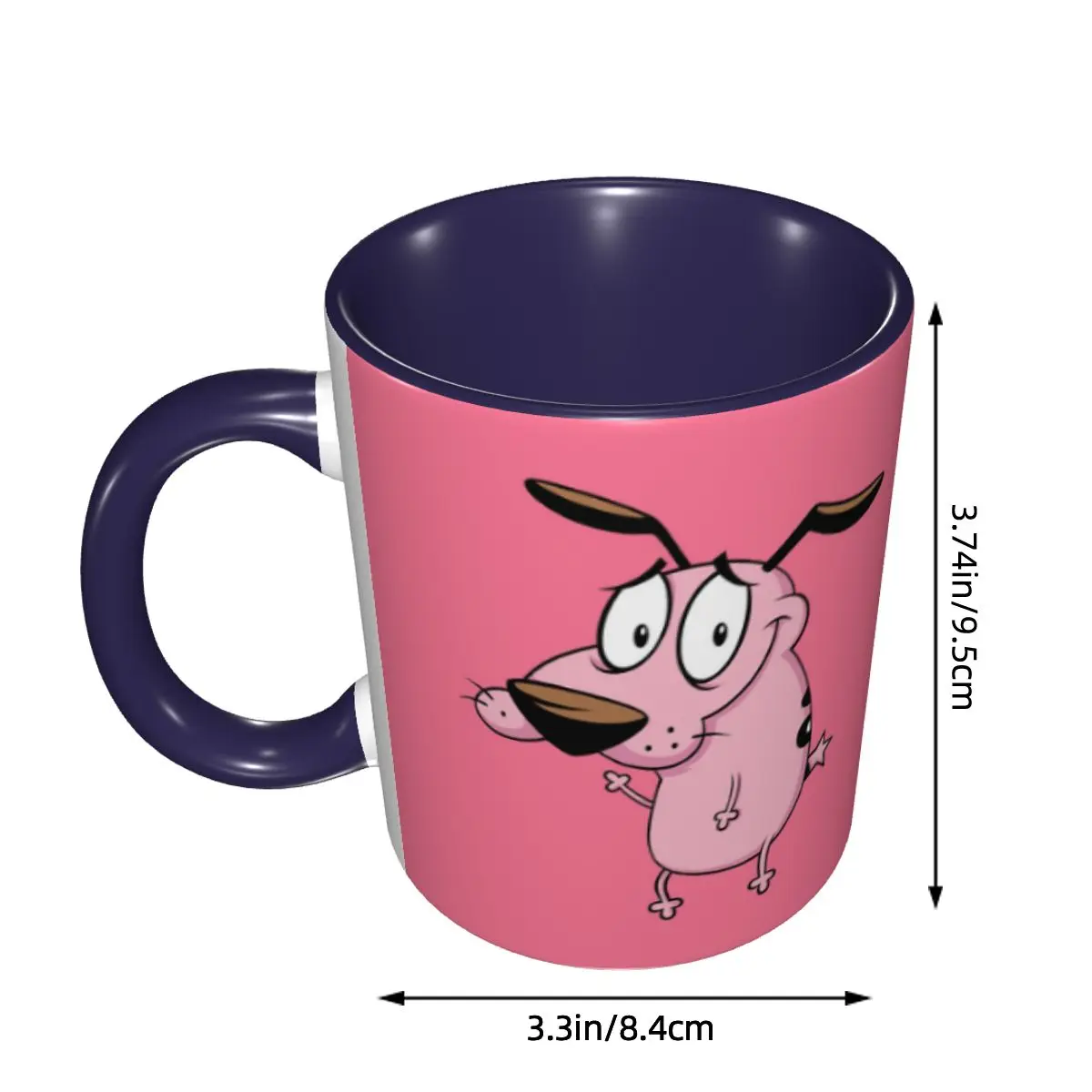 Cowardly Dog C-Courage Cartoon Mug Funny Ceramic Coffee Cups Tea Mugs Milk Cup Drinkware Gift for Friends