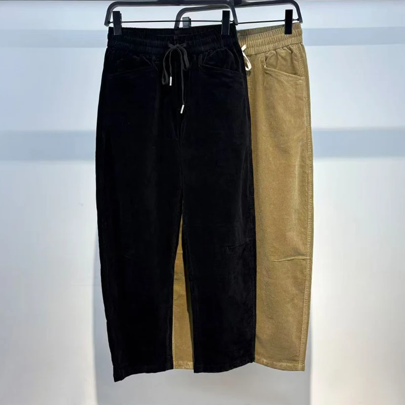 

Мужские модные вельветовые брюки Bird Poer на осень-зиму, прямые, повседневные, молодежные, в американском стиле, универсальные, широкие штанины