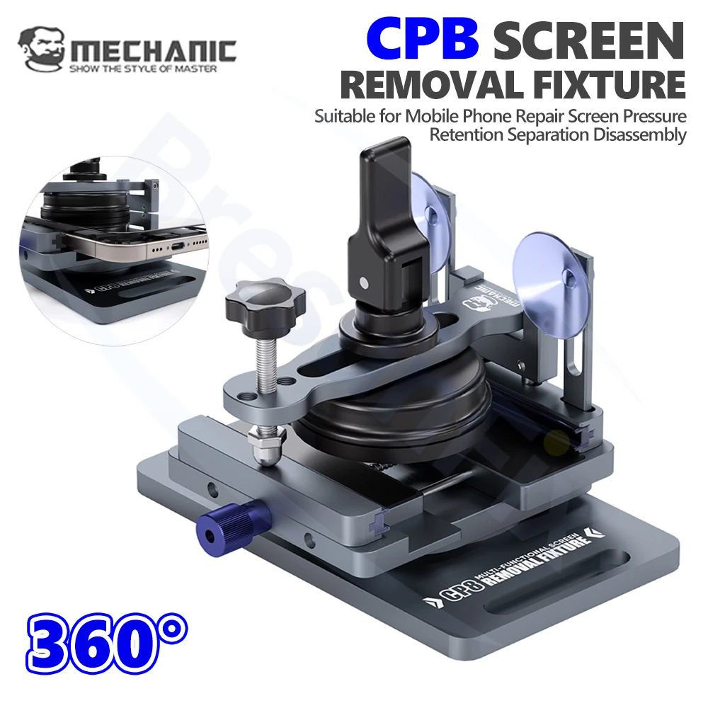 อุปกรณ์แยกหน้าจอแบบหมุนได้ MECHANIC CP8 อเนกประสงค์ สำหรับซ่อมโทรศัพท์มือถือ พร้อมที่แขวนด้านข้าง