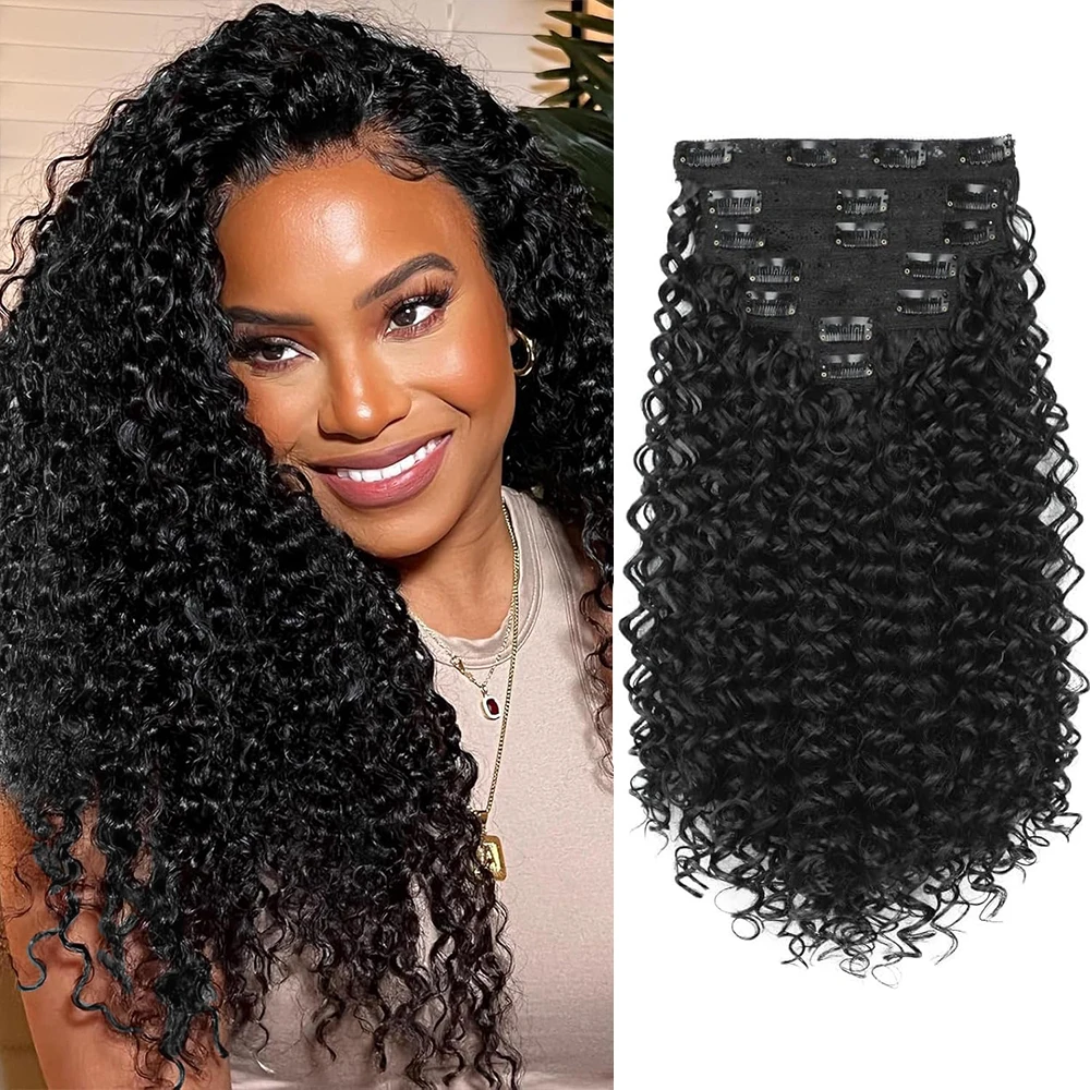 

Синтетические вьющиеся заколки для наращивания волос Натуральные шиньоны для наращивания волос на заколке из 7 шт. Органические заколки на всю голову 20 дюймов