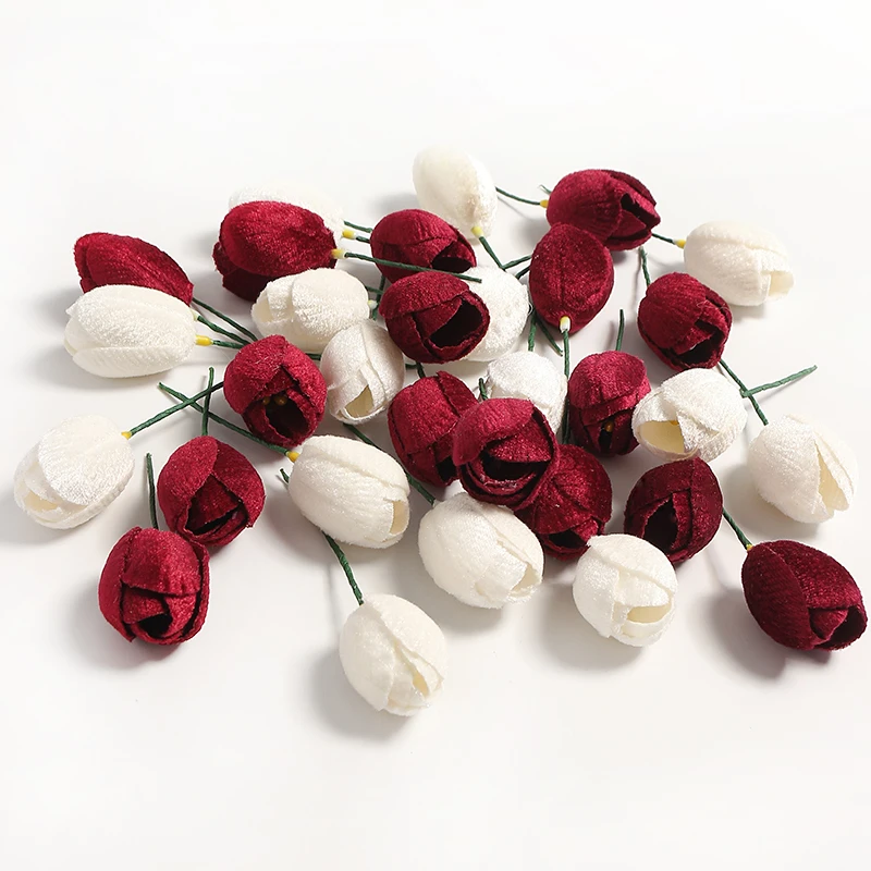 10 Uds. Cabezas de flores artificiales de tulipán de 11CM, flores falsas para decoración de bodas, manualidades DIY, regalos, accesorios de decoración