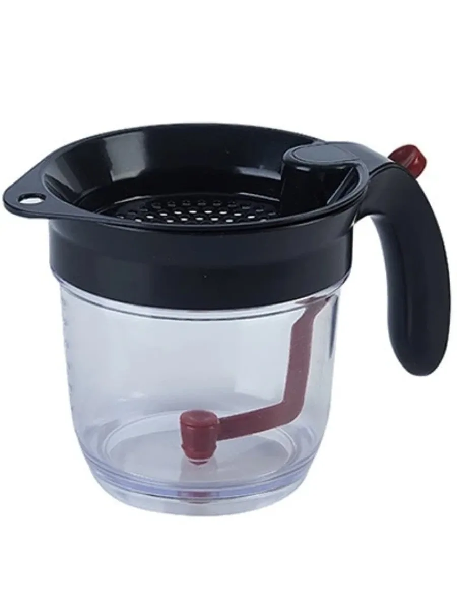 Kitchen Tool Fat Separator with Bottom Release Fat Separator with Strainer Soup Residue Oil Filter Separate