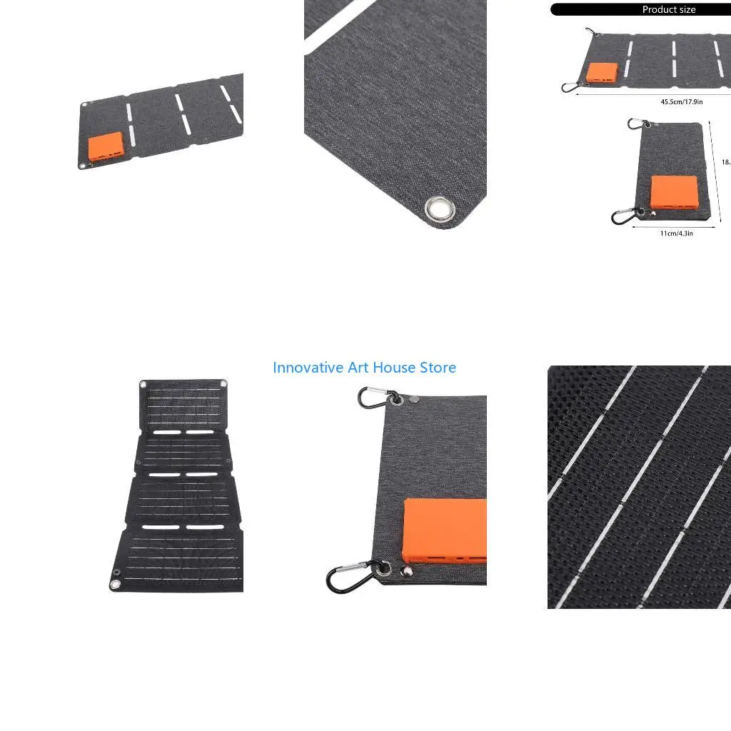 E1PC High Efficiency 40W Foldable Solars Panel for Backpacking and Survival Set