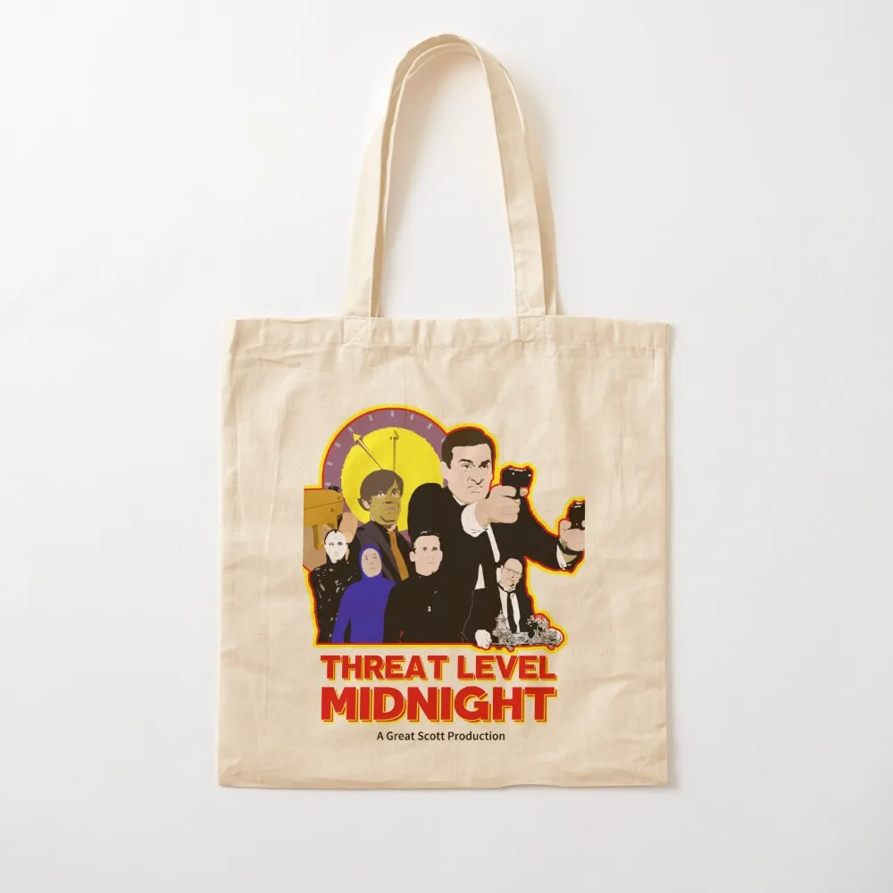 

Threat Level Midnight Tote Bag shoping bag canvas tote shopping bags foldable Canvas Tote Bag