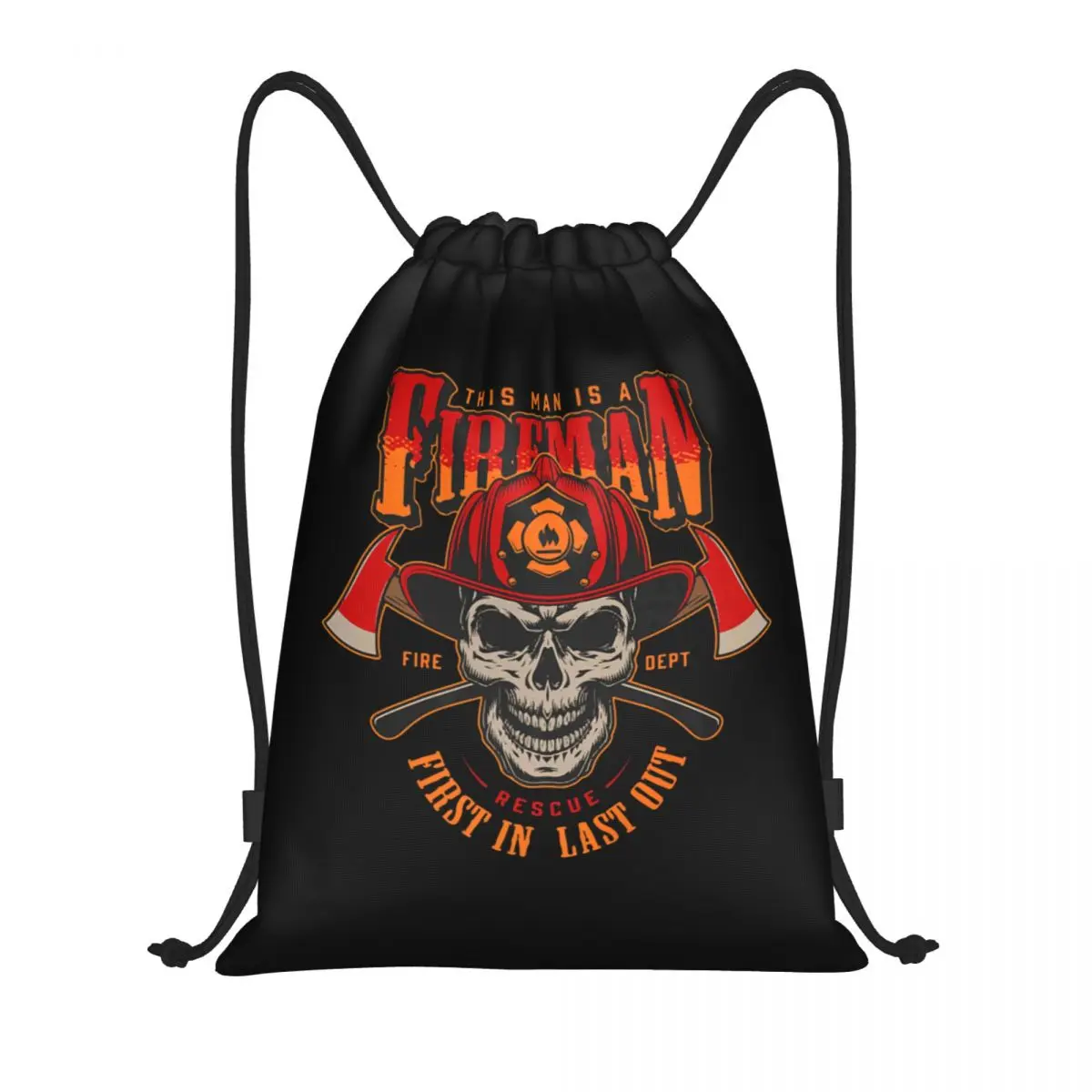 Mochila con cordón personalizada para hombre y mujer, morral deportivo para ir de compras, Yoga, gimnasio, bombero, héroe