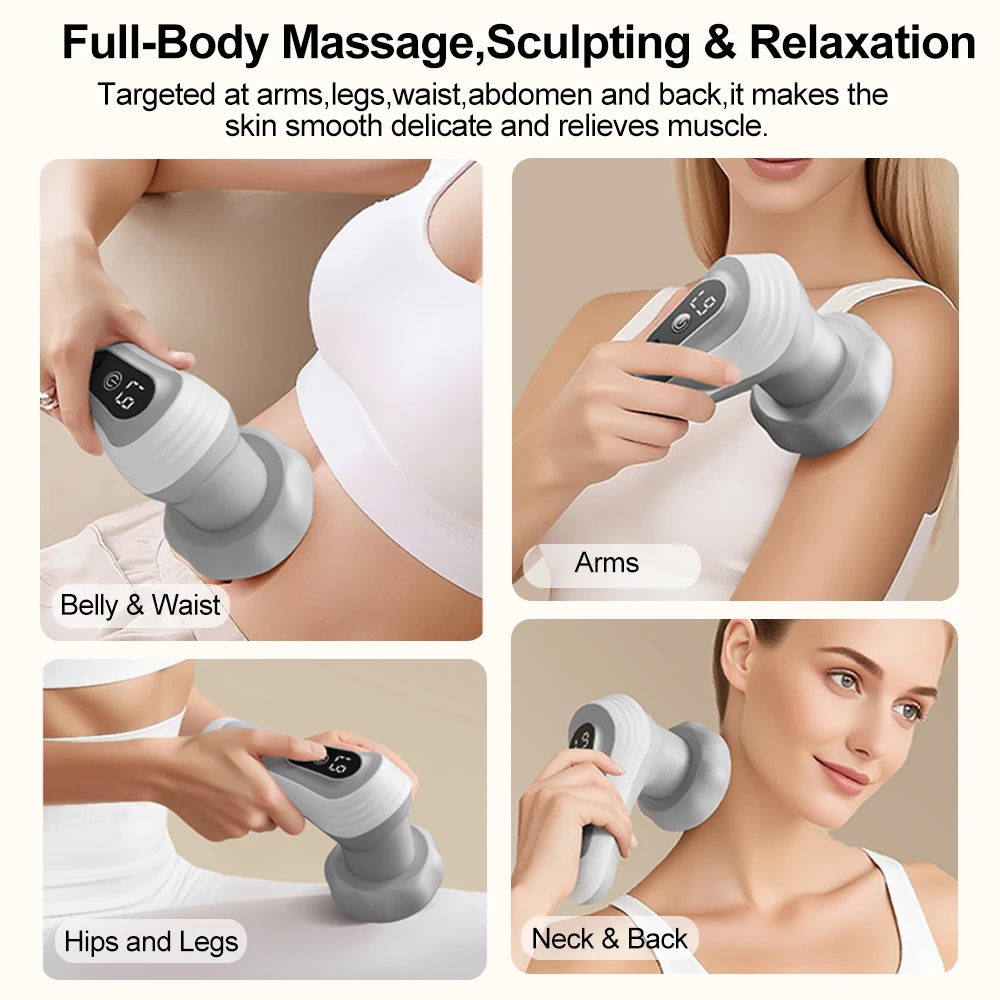 Body Cellulite Massager Electric Sculpting Machine Waist Neck Back Leg Body Fat Slimming Cordless Portable Deep Tissue Massage