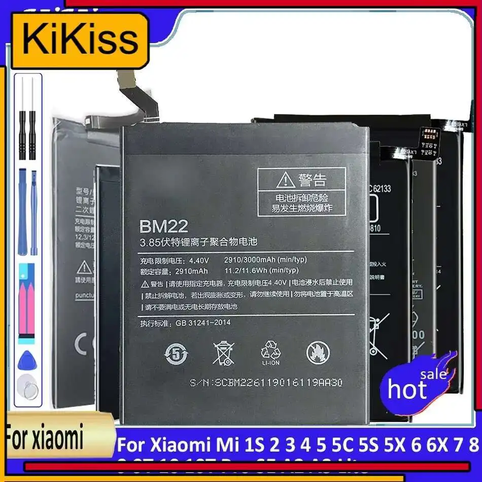 

Battery BM3E BM3J BM3L BM3M BM40 BM4F BN20 BN31 BN36 For Xiaomi Mi 1S 2 3 4 5 5C 5S 5X 6 6X 7 8 9 9T 10 10T Pro SE A2 A3 Lite