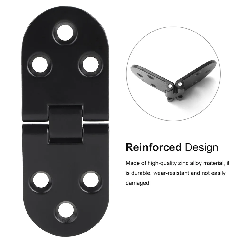 4 Pcs Durable Zinc Alloy Folding Table Hinges Black 80*30mm Flip Top Hinges Cabinet Door Hinges Furniture