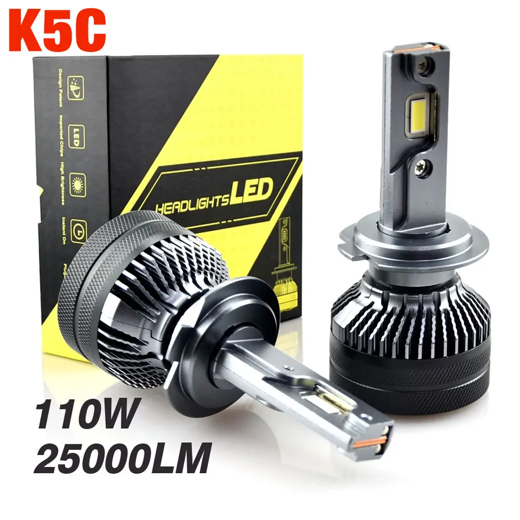 

2pcs K5C 110W H7 H4 Led Lamp Double Copper Tube H1 H3 H8 H9 H11 HB3 9005 HB4 9006 9012 HIR2 D2S D4S Led Headlight 4300K 6000K