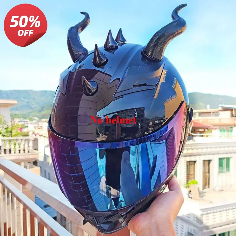 Creative Personality Motorcycle Electric Helmet Decoration Devil's Horns Motorbike Helmet Accessories Stickers Cosplay Styling