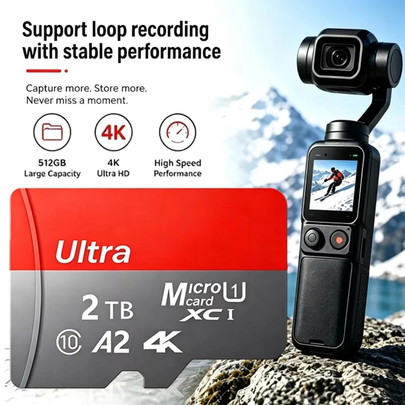 2TB 1TB High Speed Memory Card Class10 High Capacity V30 Micro SD Card Multiple Sizes 512GB For Computer Phone Camera Monitoring