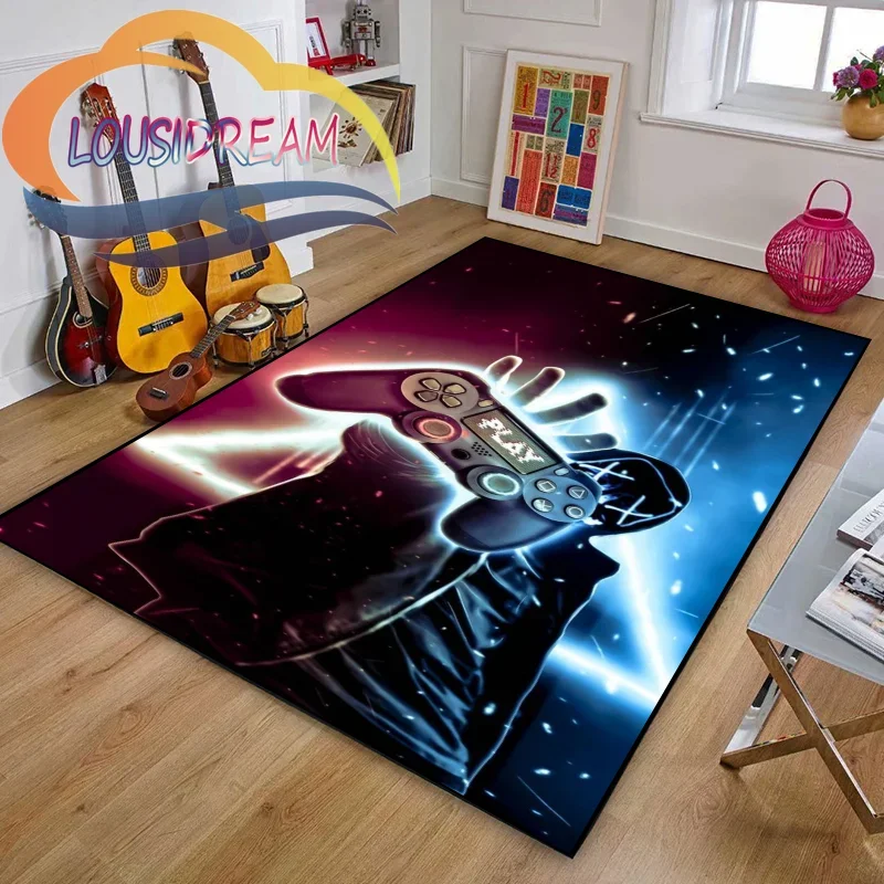 Gamer or Game handle Rug Playroom and Bedroom Plush Non-slip rug Soft Play Mat Bed Area Rug Player Parlor Decor fashion rug