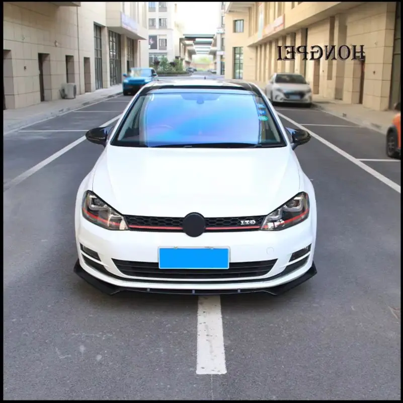 For VW Volkswagen Golf 7 MK7 MK7.5 GTI R GTE GTD 2013~2019 Side Rearview Mirror Cover Cap Trim With Horn Car Styling  Accessory