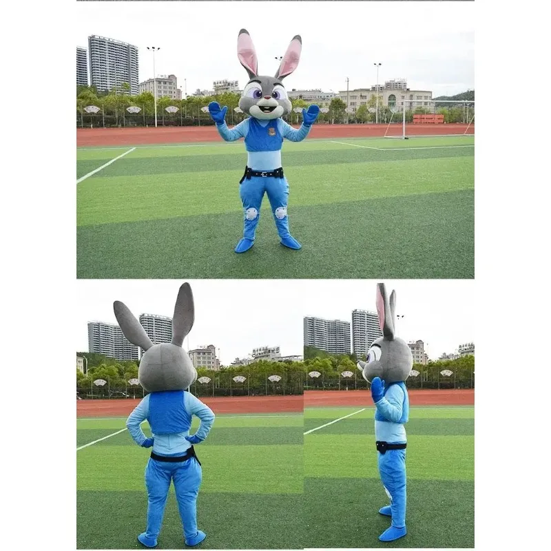 Зверополис Кролик Джуди Фокс Ник Талисман Костюмы для косплея для взрослых Рождественская вечеринка Рекламный костюм для мероприятия Вечеринка Аниме Шоу Опора