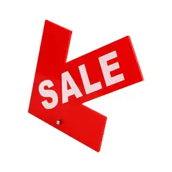 Red Sale Sign Standee Plate On Shelf Top For Retailing Store Merchandise Promotion Call-Board