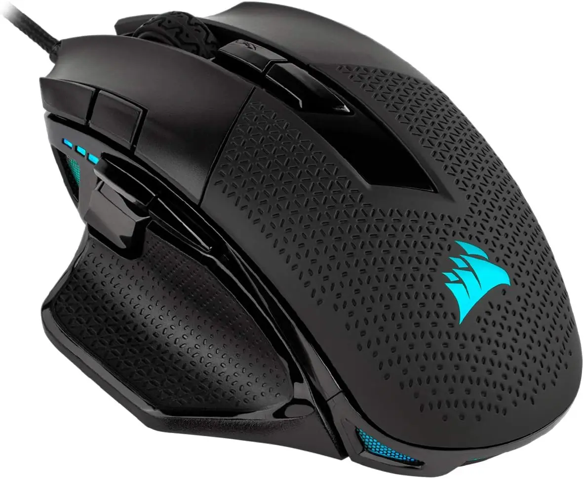 High-Precision Gaming Mouse with 18K DPI, 10 Buttons, Adjustable Weight System for FPS and MOBA Games