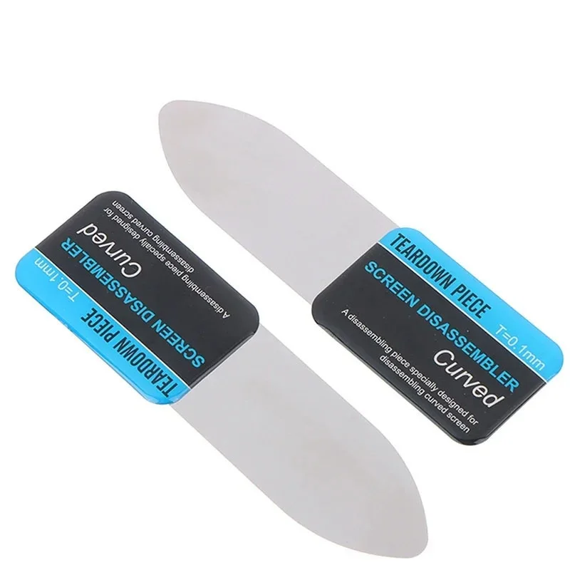 

5pcs Steel Metal Mobile Phone Curved LCD Screen Spudger Opening Pry Card Tools Ultra Thin Flexible Mobile Phone Disassemble Tool