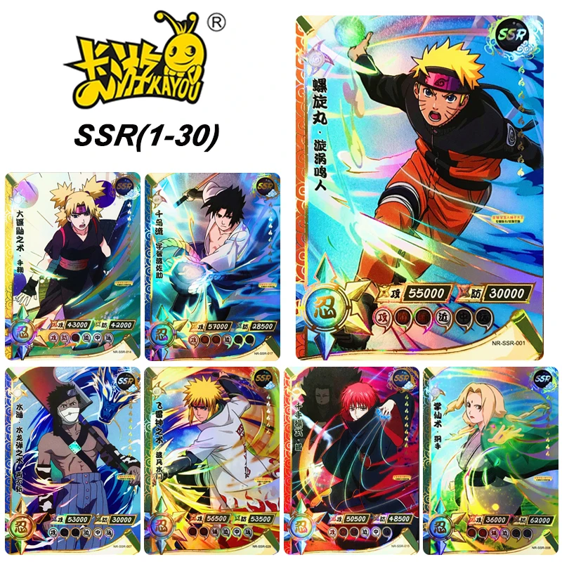 

Anime Kayou Naruto SSR 1-30 Series Single Flash Card Tsunade Uchiha Obito Namikaze Minato Collection Card Christmas Gift toys