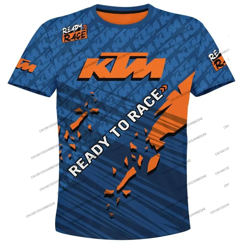 تي شيرت KTM Racing للرجال والنساء صيفي غير رسمي بأكمام قصيرة 2025 ملابس رياضية للدراجات النارية ملابس شبابية للبالغين قابلة للتنفس