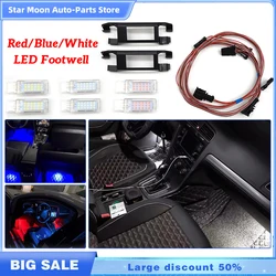Red Blue White LED Footwell Lamp with Wiring Harness and Bracket For VW PASSAT B8 CC Golf 7 MK7 7.5 Jetta Tiguan MK2