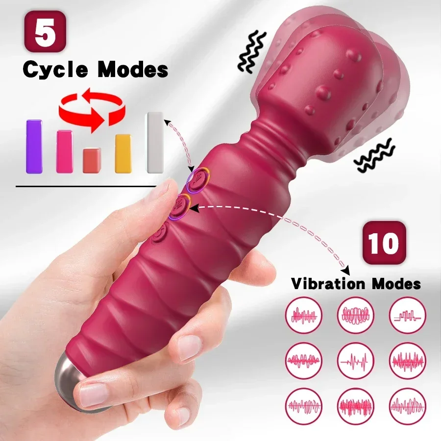 Powerful Thrusting Dildos Vibrator Silicone Telescopic Plus Vibration  Wand Massager Sex Toy for Couple Adults 18