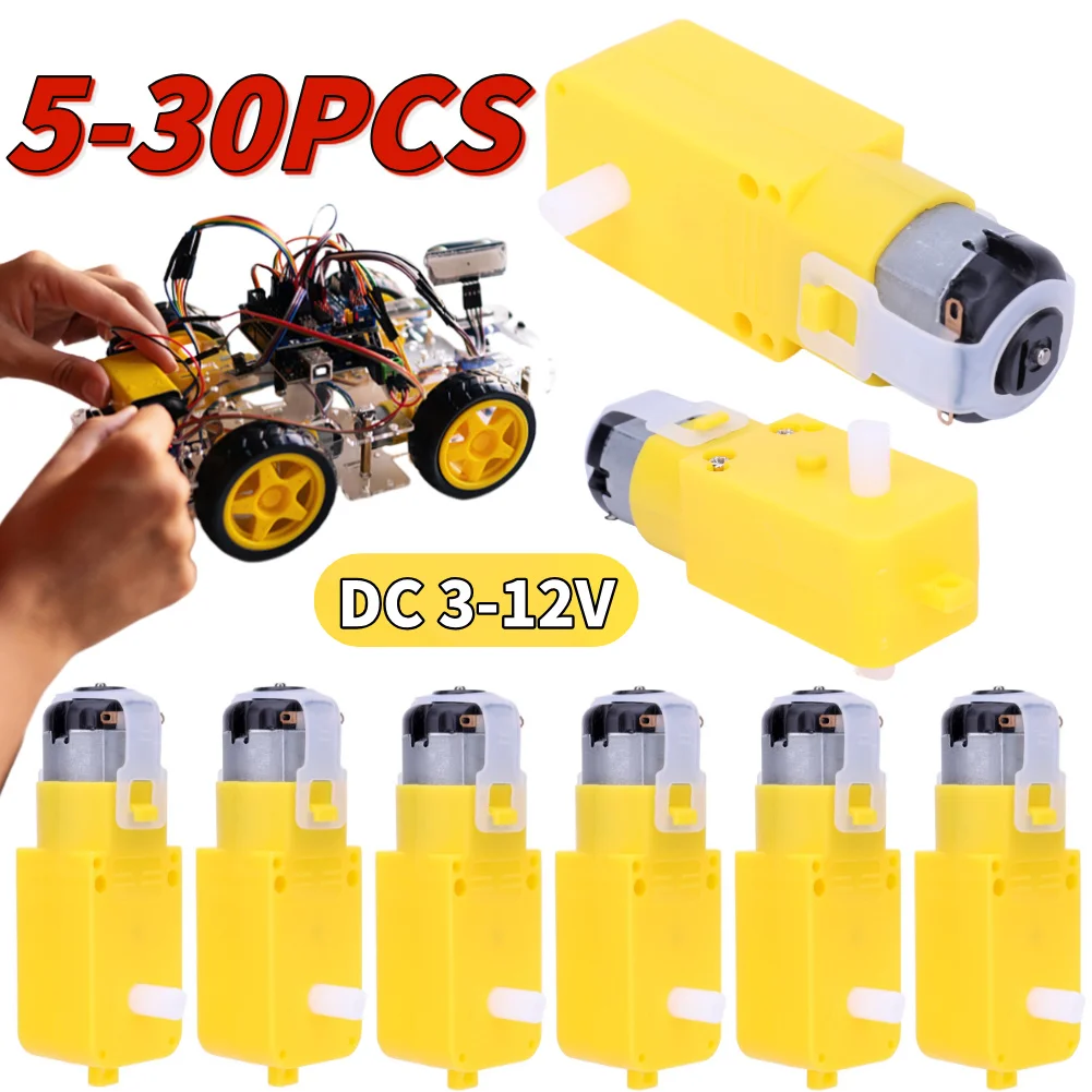 TT Motor Gearmotor DC 3-12V Dual Shaft TT Motor Install EMC Smart Car Chassis Four Drive Car Motor DIY for Smart Car Robot