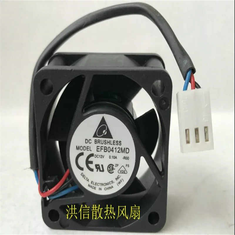 

Original 4020 EFB0412MD 12V 0.10A 4CM three wire double ball axial flow cooling fan