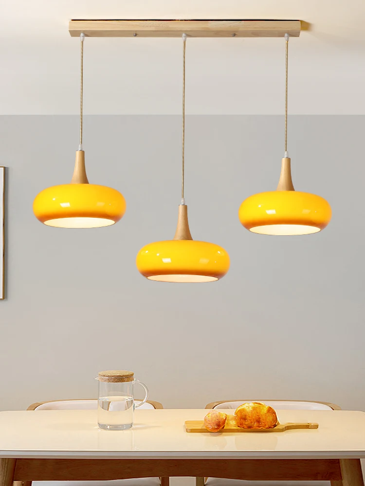 Imagem -02 - Nordic E27 Led Pendant Light Usado para Quarto Cozinha Cinza Laranja Não Polido Natural Regulável Controle Remoto Decoração da Lâmpada