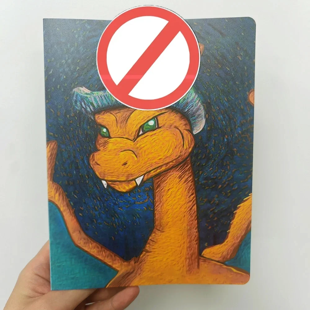

Карманная книга-карта с изображением монстра из мультфильма, Ptcg Student Chari-zard Collect OTCG P-P, аниме-переплет, канцелярские принадлежности, сквиртл, фотоальбом, подарок