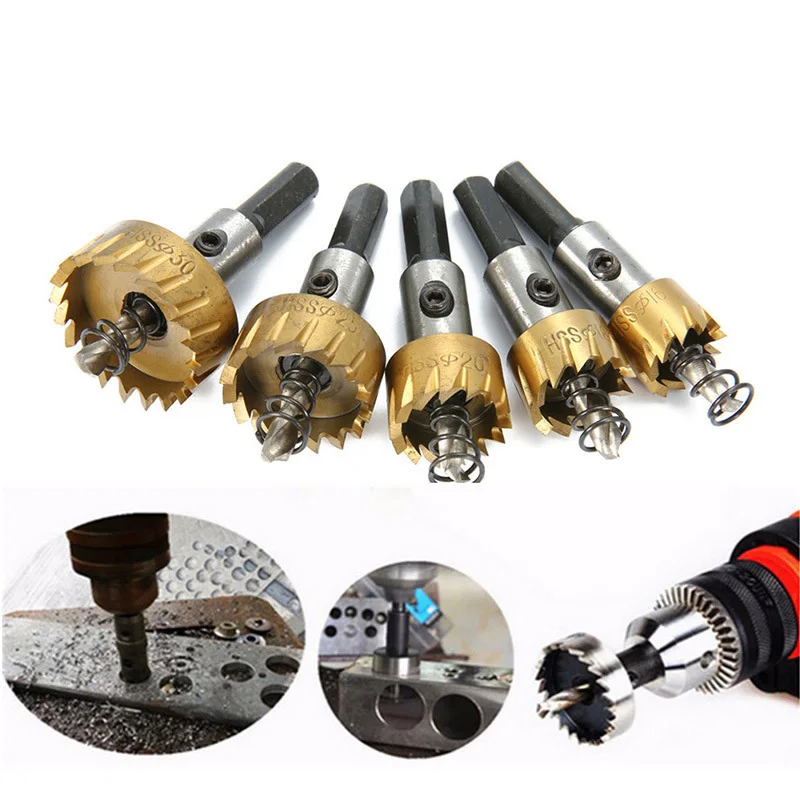 

Набор сверл для кольцевой пилы HSS для дерева, металла, нержавеющей стали, пластика, ПВХ, набор резаков для электроинструментов