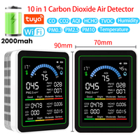 10 In 1 PM2.5 PM10 HCHO TVOC CO CO2 Air Quality Detecto Formaldehyde Monitor Home Office Air Quality Tester Temperature Humidity