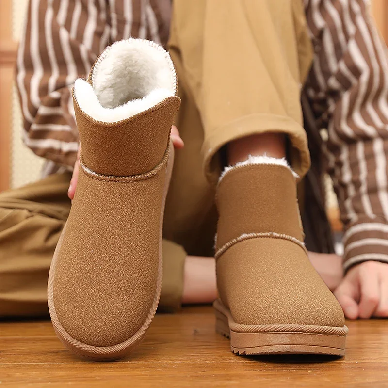 

High-top Cotton Shoes Winter Plus Velvet Snow Boots Thickened and Warm Trendy Comfortable and Versatile Men's Shoes