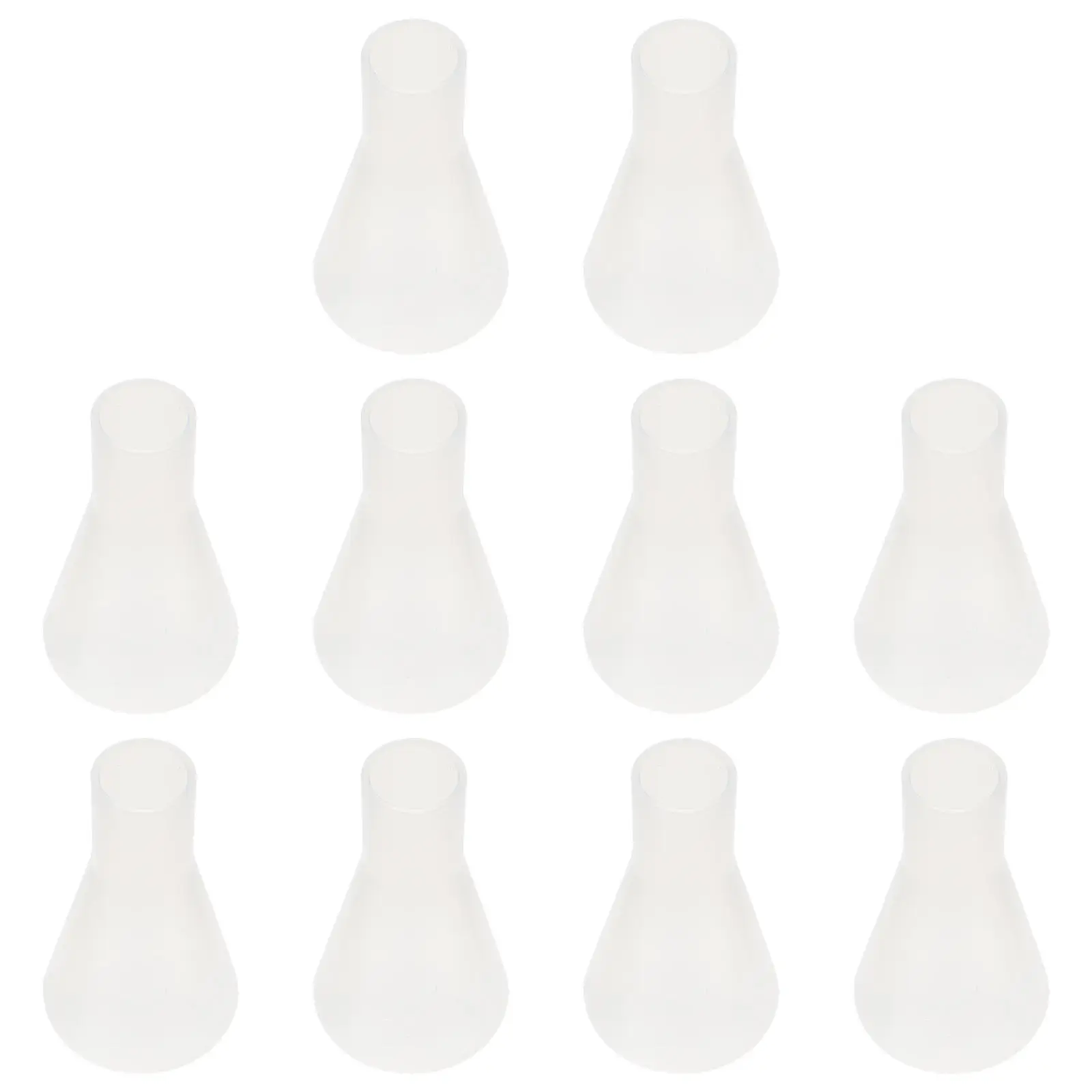 10Pcs Laboratory Erlenmeyer Flask Plastic 100Ml Conical Scale Flask for Chemistry Experiments 100Ml Plastic Flasks