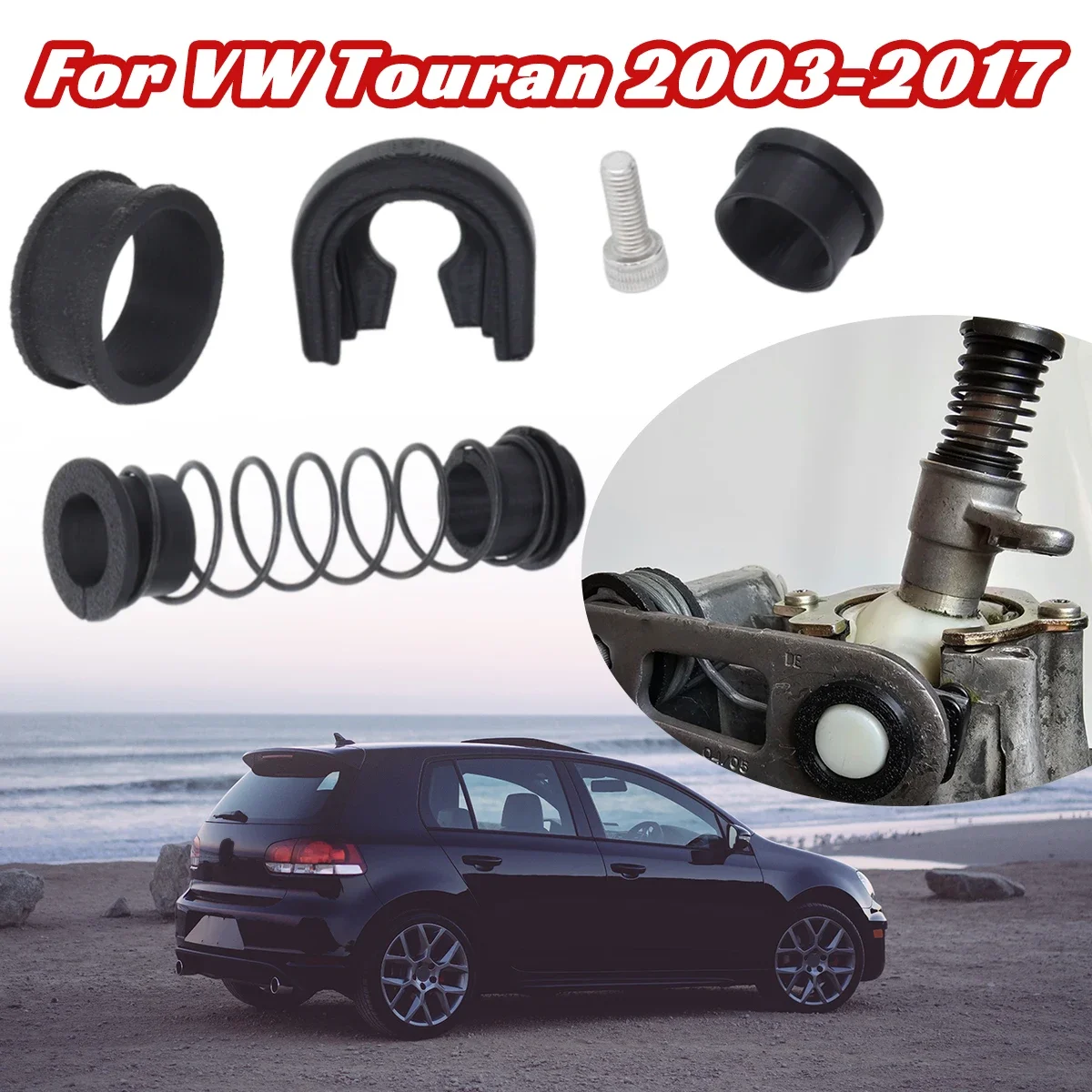 For VW Touran 2003-2017 Upgrade Gearbox Repair Kit MT Shifter First Gear Getter Lever Change Selector Linkage Bushes Drivetrain