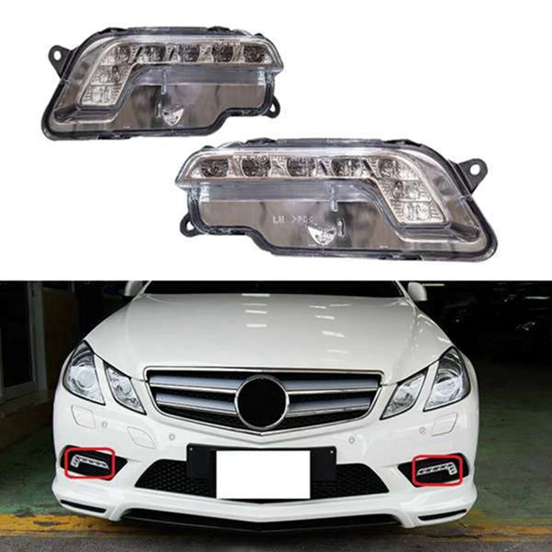 

Top!-Daytime Running Light LED Fog Lamps Driver For Mercedes W212 E300 E350 E500 E550 09-13