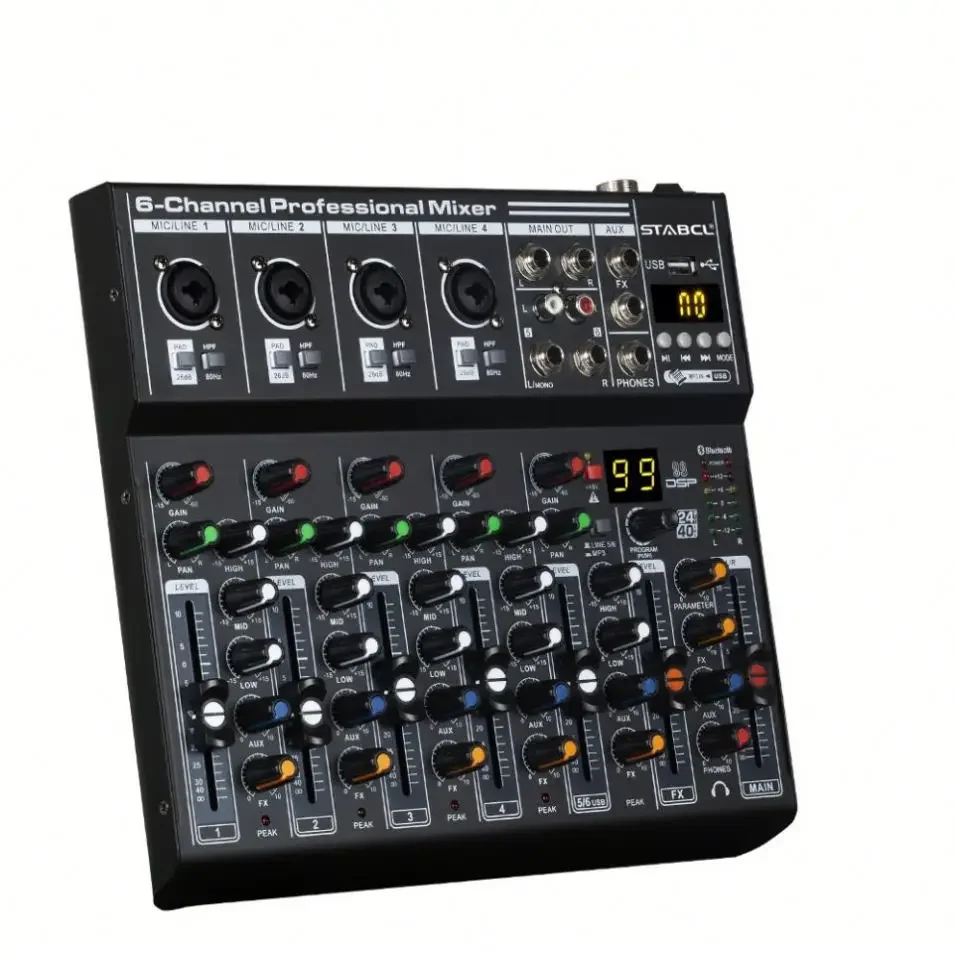 ST-6M Professional 99 DSP Audio dj mixer speakers audio sound recording studio equipment system console