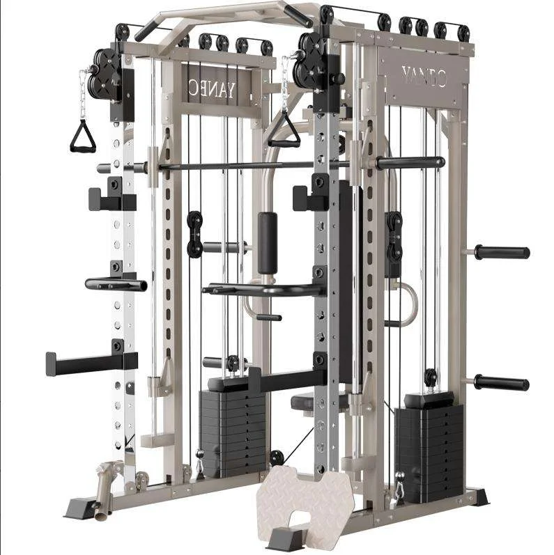 

KESUN Factory Supplier Home Gym Equipment Wiht Weight Stack 70kg*2 Squat Rack Power Cable Crossover Gym Smith Machine