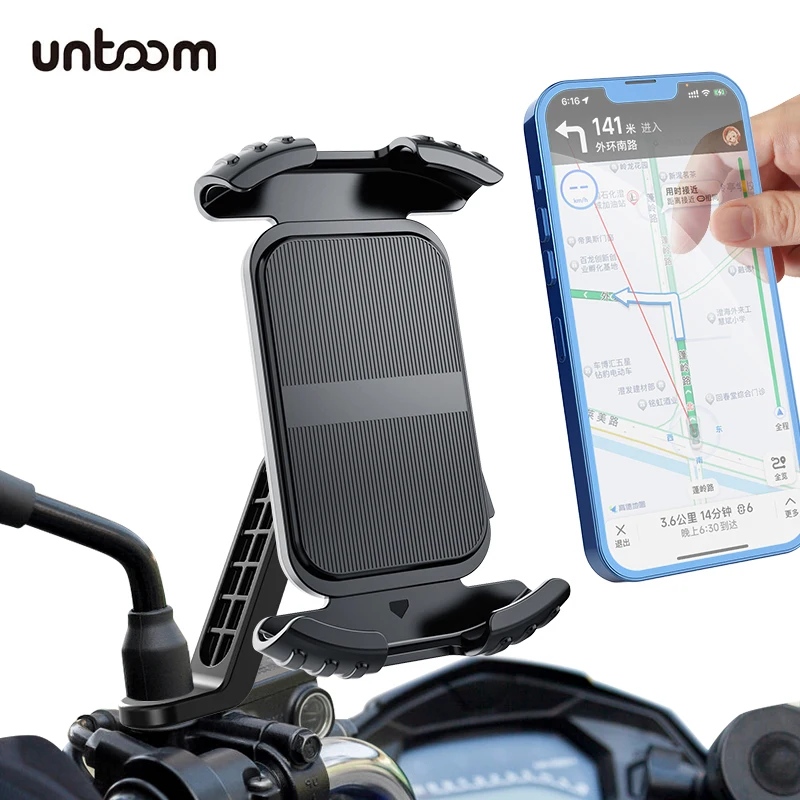 Universal Motorcycle Rearview Mirrors Cellphone Holder Shockproof Scooter Motor Bike Smart Phone Mount Navigation GPS Brackets