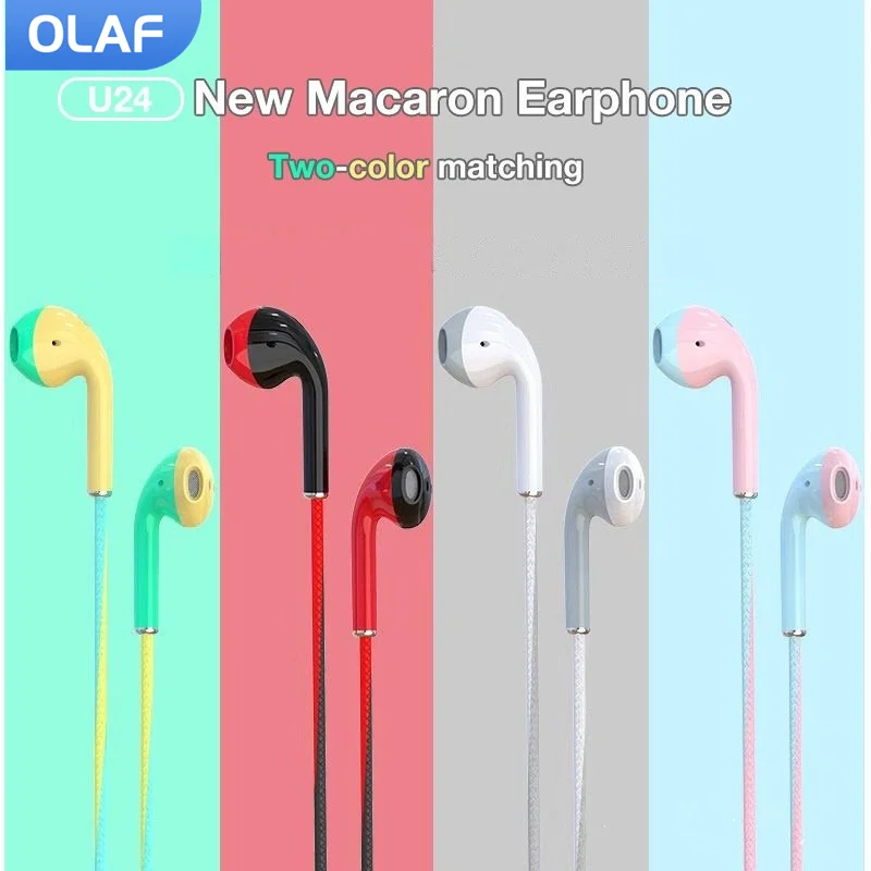 Universal 3.5mm Stereo In-Ear Headphones Sport Music Earbud Handfree Wired Headset Earphones with Mic For Xiaomi Huawei Samsung