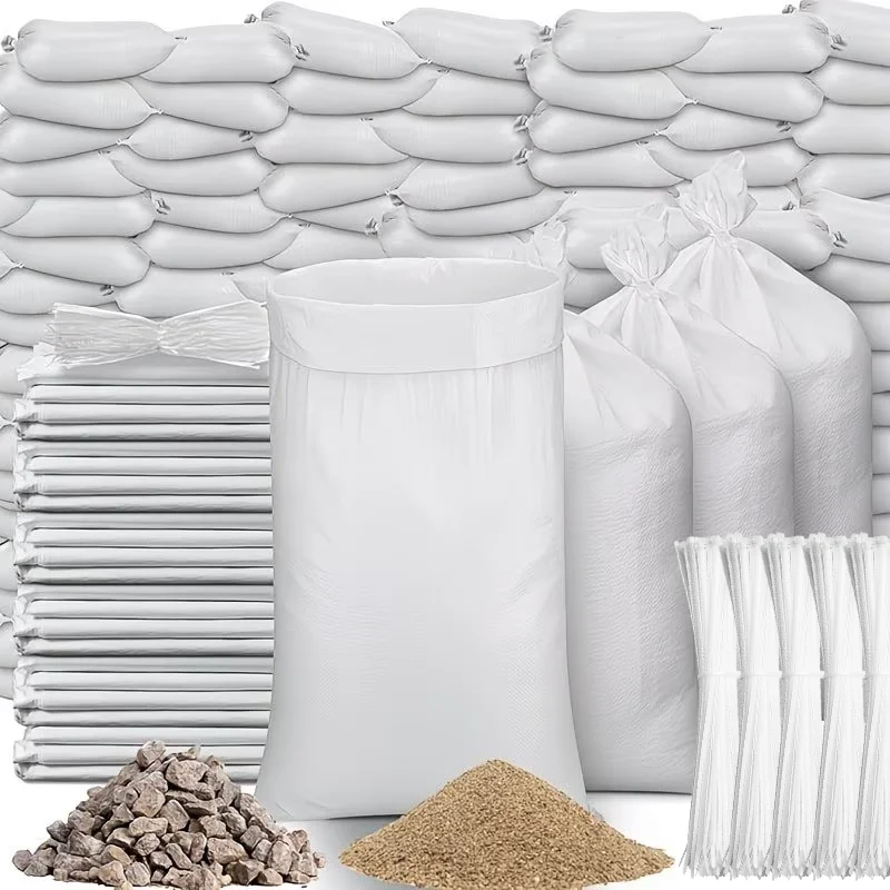 Moon 07-30 13:11:08 9/17Pcs Blank Polypropylene Feed Bags, + Matching Tie Straps, Farm Livestock Feeding Feed Bags, 55.12 Lbs Heavy-Duty Flood Control Sandbags, Large Capacity Storage Bags, Suitable for Farm Feeding, Feed Packaging, Flood Control, Construction Waste, Feed Packaging, Moon. 07-30 13:18:48 Washing Machine Passed