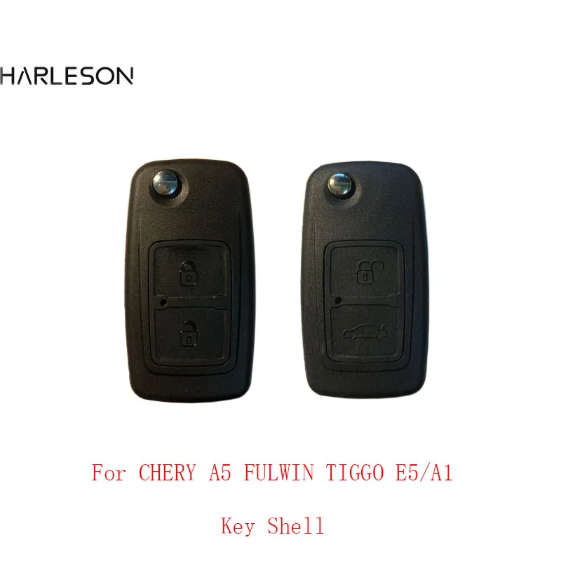 

Remote Flip Folding Car Key Shell Case Fob For CHERY A5 FULWIN TIGGO E5/A1 2 Button Key Cover Replacement Uncut Blade