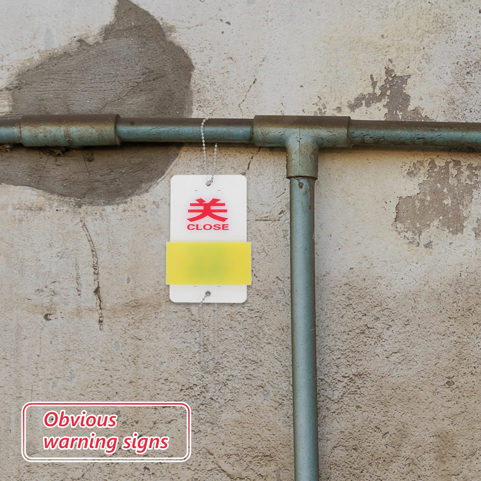 2pcs Acrylic Valve Warning Open Close Indicator Equipment State Signboard Hanging Tag For Safe Operation Home Machine Signboard